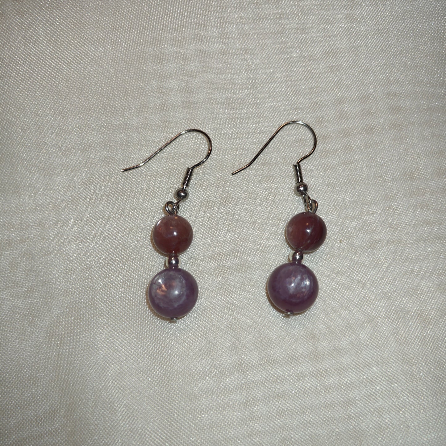 Lepidoliitti korvakorut